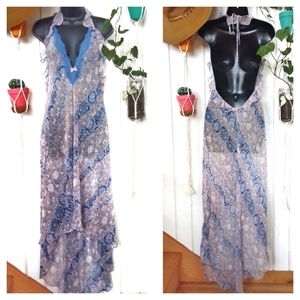 Victoria's Secret Paisley maxi halter dress